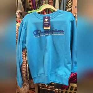 Champion NWT Blue Logo Sweatshirt Size Small